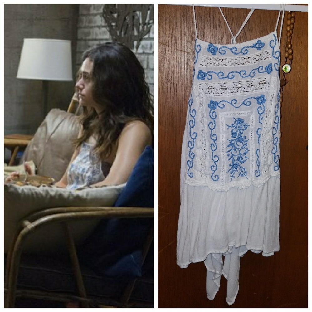 Free People Embroidered Tank